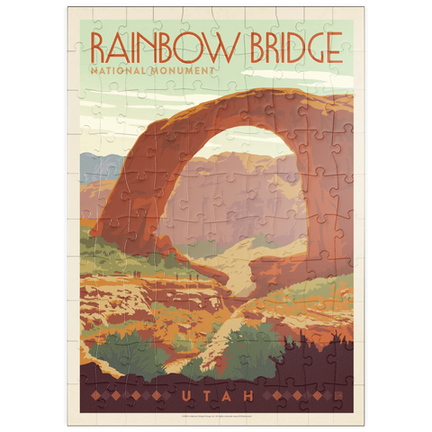 puzzleplate Rainbow Bridge National Monument, Vintage Poster 100 Puzzle