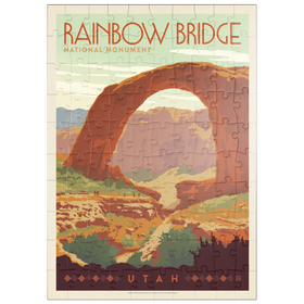 Darstellung des Puzzle Motivs Rainbow Bridge National Monument, Vintage Poster - Puzzleteile: 100