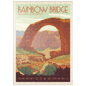 Darstellung des Puzzle Motivs Rainbow Bridge National Monument, Vintage Poster - Puzzleteile: 200