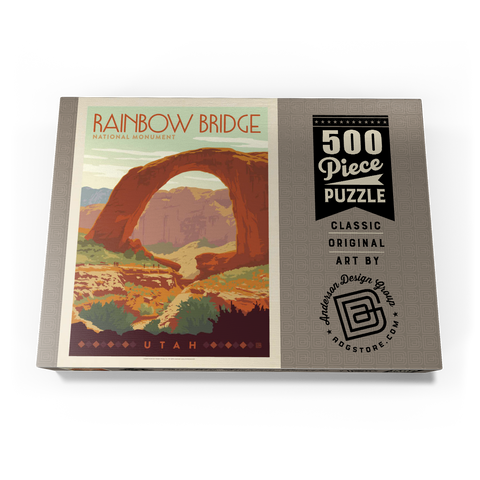 Rainbow Bridge National Monument, Vintage Poster 500 Puzzle Schachtel Ansicht3