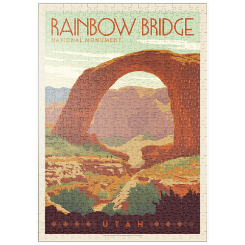 puzzleplate Rainbow Bridge National Monument, Vintage Poster 500 Puzzle