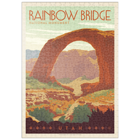 Darstellung des Puzzle Motivs Rainbow Bridge National Monument, Vintage Poster - Puzzleteile: 500