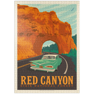 puzzleplate Red Canyon, Utah, Vintage Poster 1000 Puzzle