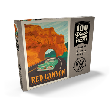 Red Canyon, Utah, Vintage Poster 100 Puzzle Schachtel Ansicht2