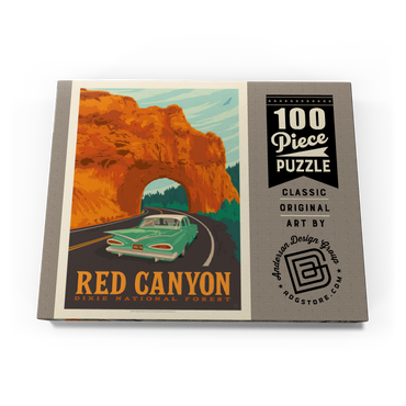 Red Canyon, Utah, Vintage Poster 100 Puzzle Schachtel Ansicht3