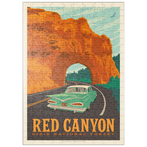 puzzleplate Red Canyon, Utah, Vintage Poster 200 Puzzle