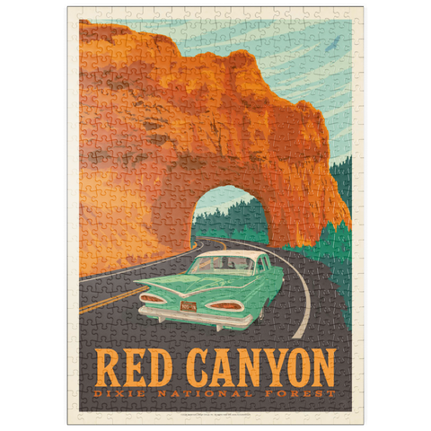 puzzleplate Red Canyon, Utah, Vintage Poster 500 Puzzle