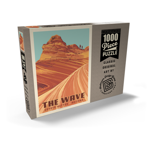 Coyote Buttes, AZ: Inside The Wave, Vintage Poster 1000 Puzzle Schachtel Ansicht2