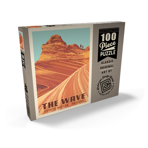 Coyote Buttes, AZ: Inside The Wave, Vintage Poster 100 Puzzle Schachtel Ansicht2