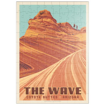 puzzleplate Coyote Buttes, AZ: Inside The Wave, Vintage Poster 100 Puzzle