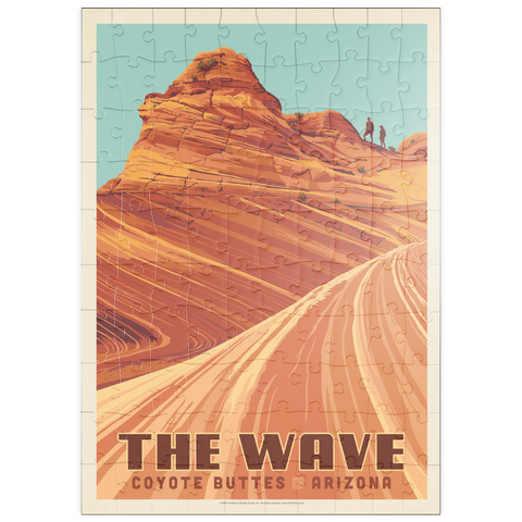 puzzleplate Coyote Buttes, AZ: Inside The Wave, Vintage Poster 100 Puzzle