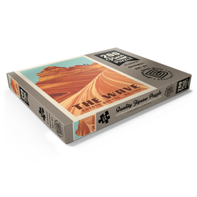 Alternative Darstellung des Puzzle-Motivs Coyote Buttes, AZ: Inside The Wave, Vintage Poster – Puzzleteile: 200