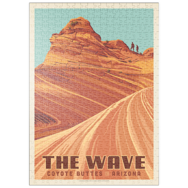 puzzleplate Coyote Buttes, AZ: Inside The Wave, Vintage Poster 500 Puzzle