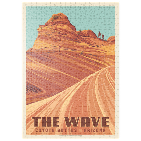 puzzleplate Coyote Buttes, AZ: Inside The Wave, Vintage Poster 500 Puzzle