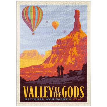 puzzleplate Valley Of The Gods, Utah, Vintage Poster 1000 Puzzle