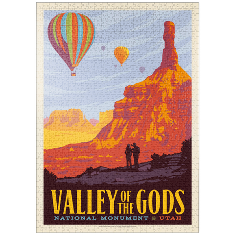 puzzleplate Valley Of The Gods, Utah, Vintage Poster 1000 Puzzle