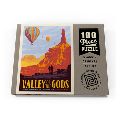 Valley Of The Gods, Utah, Vintage Poster 100 Puzzle Schachtel Ansicht3