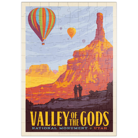 puzzleplate Valley Of The Gods, Utah, Vintage Poster 100 Puzzle