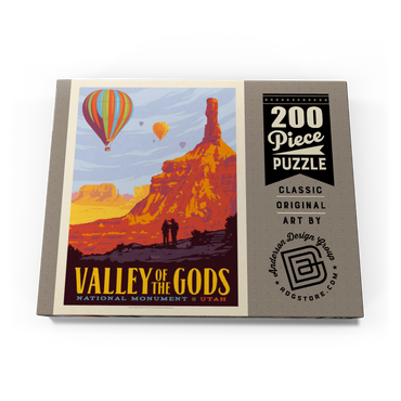 Valley Of The Gods, Utah, Vintage Poster 200 Puzzle Schachtel Ansicht3