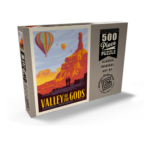 Valley Of The Gods, Utah, Vintage Poster 500 Puzzle Schachtel Ansicht2