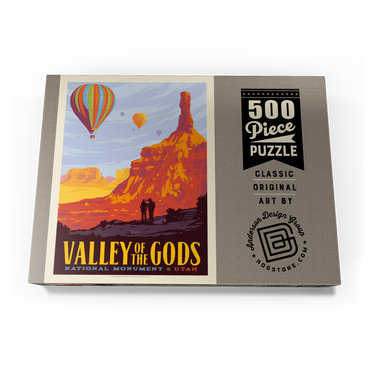Valley Of The Gods, Utah, Vintage Poster 500 Puzzle Schachtel Ansicht3