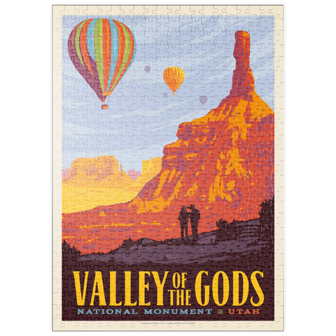 puzzleplate Valley Of The Gods, Utah, Vintage Poster 500 Puzzle