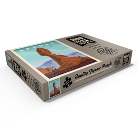 Darstellung des Puzzle Motivs Arches National Park: Balanced Rock, Vintage Poster - Puzzleteile: 1000