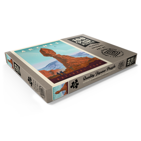 Darstellung des Puzzle Motivs Arches National Park: Balanced Rock, Vintage Poster - Puzzleteile: 100