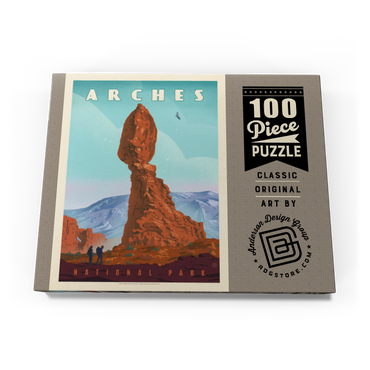 Arches National Park: Balanced Rock, Vintage Poster 100 Puzzle Schachtel Ansicht3