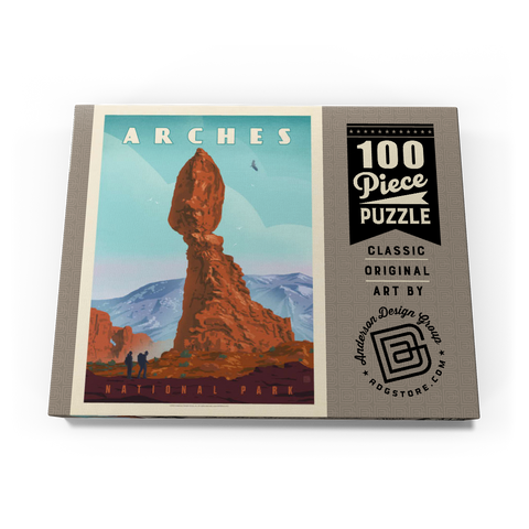 Arches National Park: Balanced Rock, Vintage Poster 100 Puzzle Schachtel Ansicht3