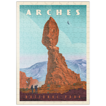 puzzleplate Arches National Park: Balanced Rock, Vintage Poster 200 Puzzle