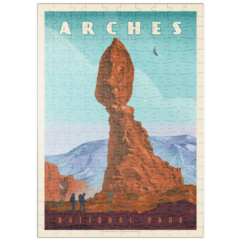 puzzleplate Arches National Park: Balanced Rock, Vintage Poster 200 Puzzle