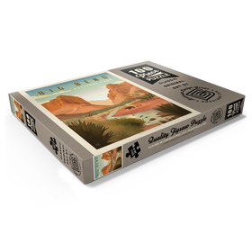 Darstellung des Puzzle Motivs Big Bend National Park: Black Bears, Vintage Poster - Puzzleteile: 100