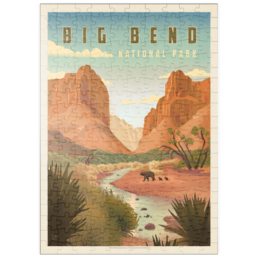 puzzleplate Big Bend National Park: Black Bears, Vintage Poster 200 Puzzle