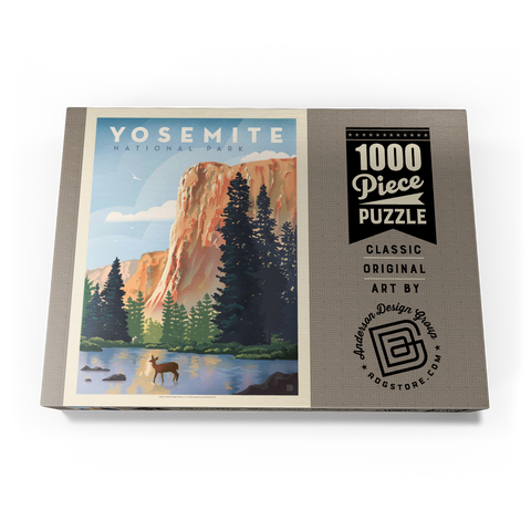 Yosemite National Park: In The Shadow Of El Capitan, Vintage Poster 1000 Puzzle Schachtel Ansicht3