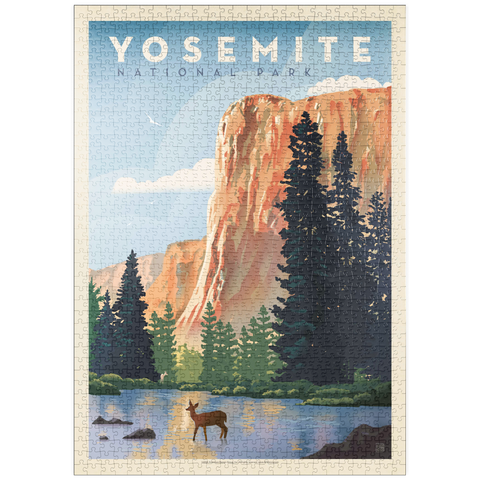 puzzleplate Yosemite National Park: In The Shadow Of El Capitan, Vintage Poster 1000 Puzzle
