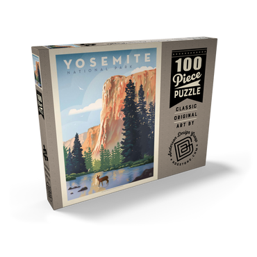Yosemite National Park: In The Shadow Of El Capitan, Vintage Poster 100 Puzzle Schachtel Ansicht2