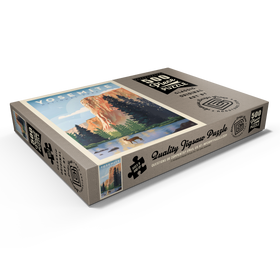 Darstellung des Puzzle Motivs Yosemite National Park: In The Shadow Of El Capitan, Vintage Poster - Puzzleteile: 500