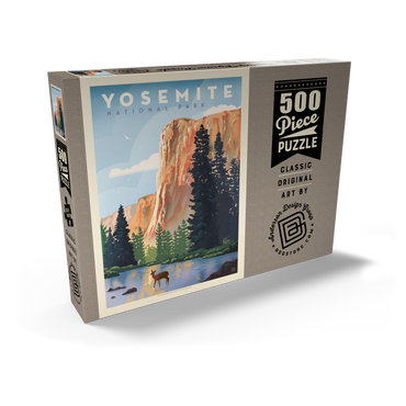 Yosemite National Park: In The Shadow Of El Capitan, Vintage Poster 500 Puzzle Schachtel Ansicht2