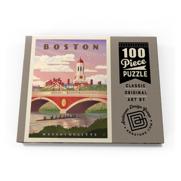 Boston: Anderson Memorial Bridge, Vintage Poster 100 Puzzle Schachtel Ansicht3