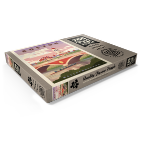 Darstellung des Puzzle Motivs Boston: Anderson Memorial Bridge, Vintage Poster - Puzzleteile: 200