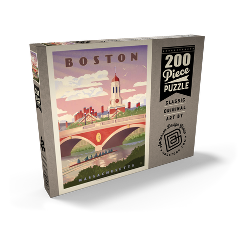 Boston: Anderson Memorial Bridge, Vintage Poster 200 Puzzle Schachtel Ansicht2