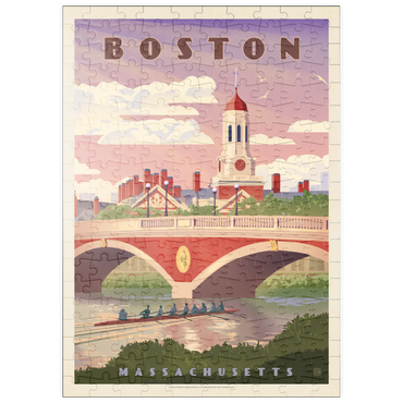 puzzleplate Boston: Anderson Memorial Bridge, Vintage Poster 200 Puzzle