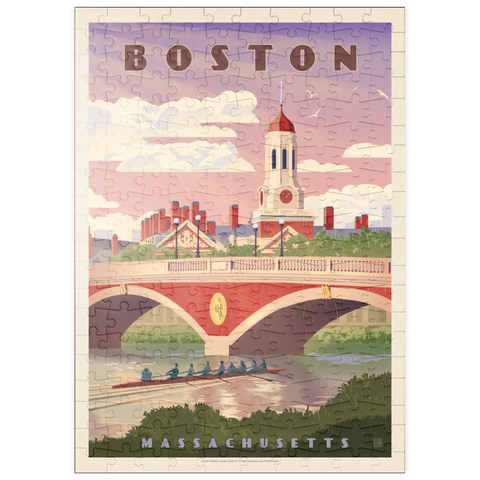 puzzleplate Boston: Anderson Memorial Bridge, Vintage Poster 200 Puzzle