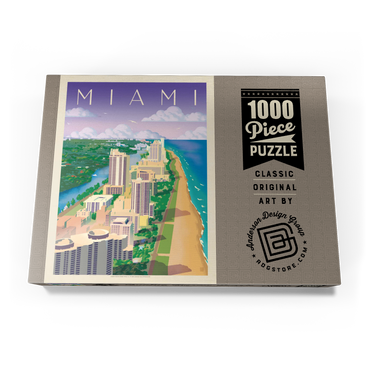 Miami, FL: Bird's Eye View, Vintage Poster 1000 Puzzle Schachtel Ansicht3