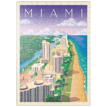 puzzleplate Miami, FL: Bird's Eye View, Vintage Poster 200 Puzzle