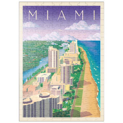 puzzleplate Miami, FL: Bird's Eye View, Vintage Poster 200 Puzzle