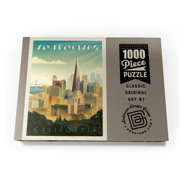 San Francisco, CA: Tower View, Vintage Poster 1000 Puzzle Schachtel Ansicht3