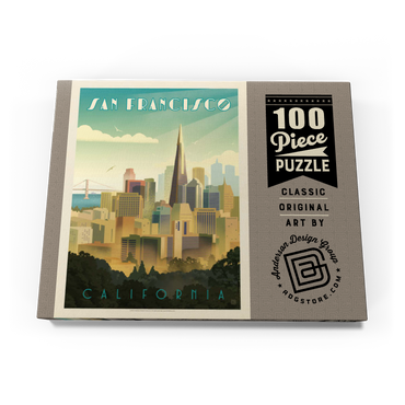 San Francisco, CA: Tower View, Vintage Poster 100 Puzzle Schachtel Ansicht3