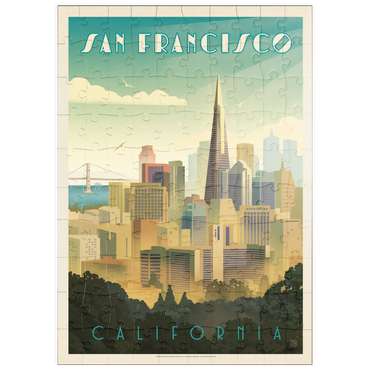 puzzleplate San Francisco, CA: Tower View, Vintage Poster 100 Puzzle
